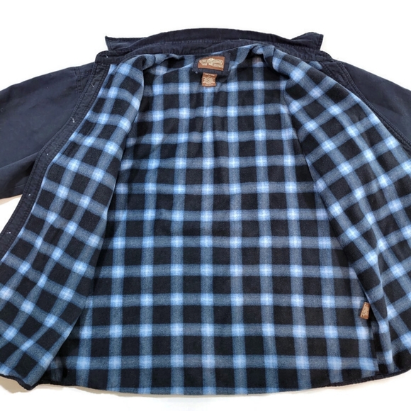 Levis Strauss Size XXL Blue Fleece Lined Button Down Shirt - Picture 6 of 9